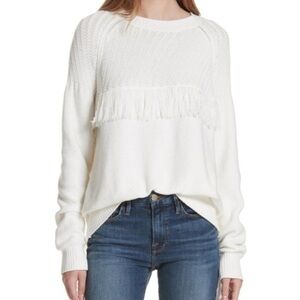 FRAME Fringe Wool Blend Sweater